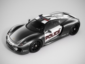 porsche 918 spyder police Model 3D