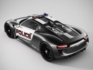 porsche 918 spyder police 3D Model