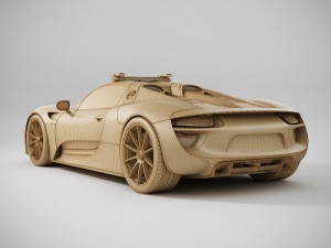porsche 918 spyder police Model 3D