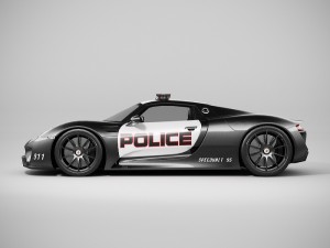 porsche 918 spyder police lowpoly 3D मॉडल