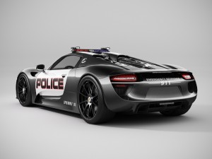 porsche 918 spyder police lowpoly 3D मॉडल
