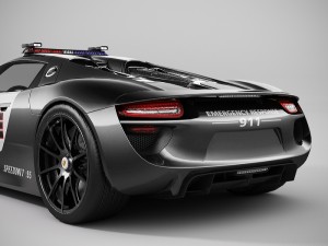 porsche 918 spyder police lowpoly 3D मॉडल