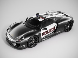 porsche 918 spyder police lowpoly 3D मॉडल