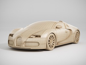 bugatti veyron lowpoly 3D 模型