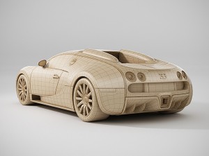 bugatti veyron lowpoly 3D 模型