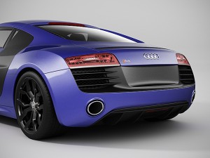 audi r8 2014 Model 3D