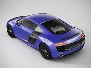 audi r8 2014 Model 3D