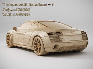 audi r8 2014 Model 3D