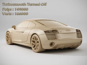audi r8 2014 3D Model
