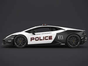 lamborghini huracan police 3D-Modell