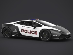 lamborghini huracan police 3D-Modell