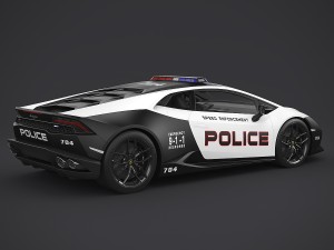lamborghini huracan police 3D-Modell