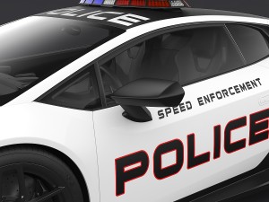 lamborghini huracan police 3D-Modell