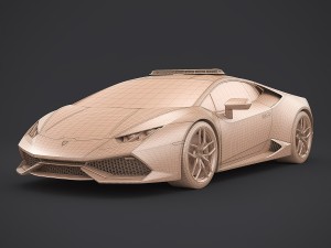 lamborghini huracan police 3D-Modell
