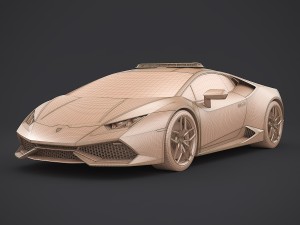 lamborghini huracan police 3D-Modell