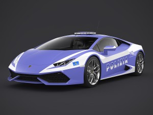 lamborghini huracan italian police 3D Model