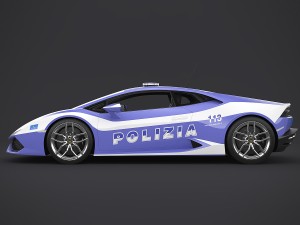 lamborghini huracan italian police 3D 模型