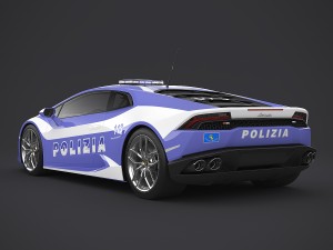 lamborghini huracan italian police 3D 模型