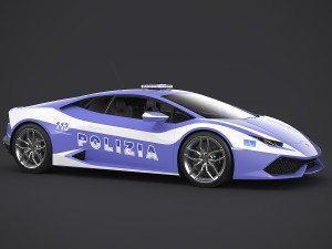 lamborghini huracan italian police 3D 模型