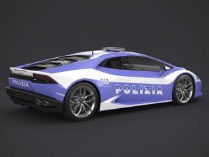 lamborghini huracan italian police 3D 模型