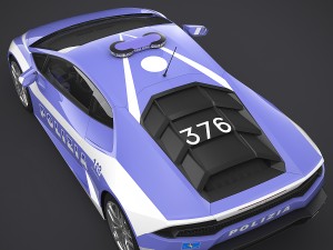 lamborghini huracan italian police 3D 模型