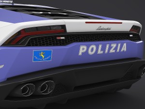 lamborghini huracan italian police 3D 模型
