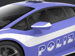 lamborghini huracan italian police 3D 模型