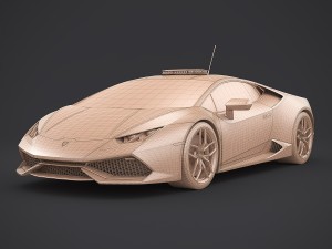 lamborghini huracan italian police 3D 模型