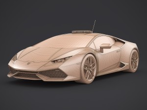 lamborghini huracan italian police 3D 模型