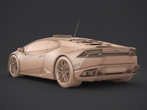 lamborghini huracan italian police 3D 模型