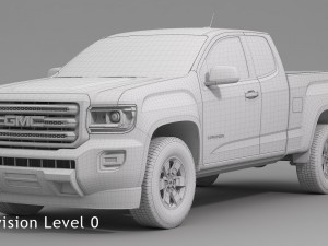 gmc canyon 2016 extended cab Model 3D