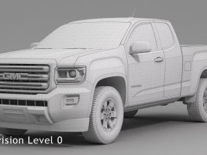 gmc canyon 2016 extended cab 3D Model
