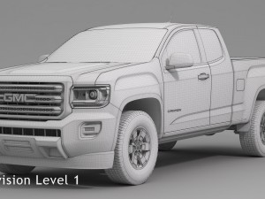 gmc canyon 2016 extended cab Model 3D