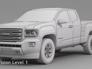 gmc canyon 2016 extended cab 3D Model