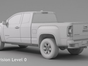 gmc canyon 2016 extended cab Model 3D