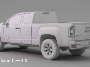 gmc canyon 2016 extended cab 3D Model
