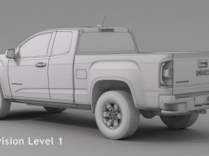 gmc canyon 2016 extended cab Model 3D