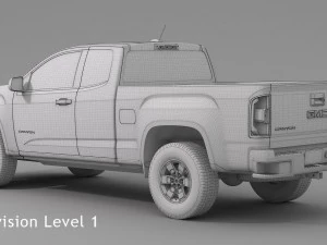 gmc canyon 2016 extended cab 3D Model