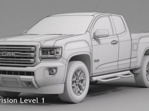 gmc canyon 2016 all-terrain extended cab 3D 모델