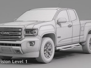 gmc canyon 2016 all-terrain extended cab 3D Model