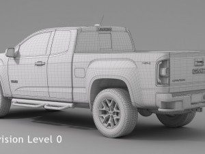 gmc canyon 2016 all-terrain extended cab 3D 모델