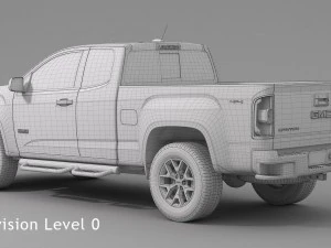 gmc canyon 2016 all-terrain extended cab 3D Model