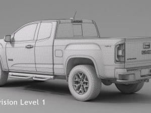 gmc canyon 2016 all-terrain extended cab 3D Model
