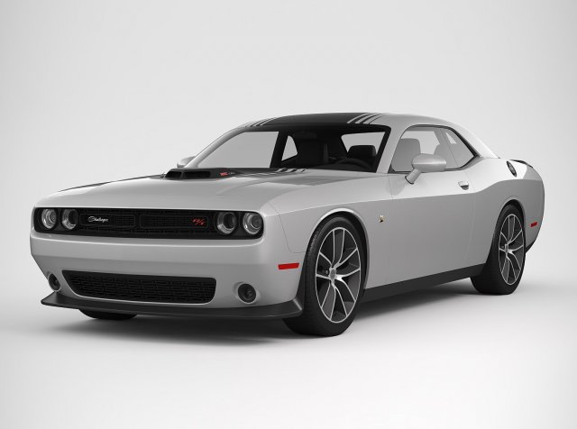 dodge challenger 392 hemi scat pack shaker 2016 Modelo 3D .c4d .max .obj .3ds .fbx .stl .blend 