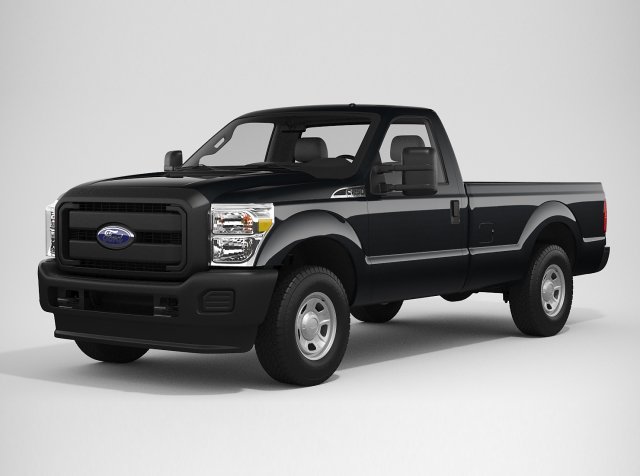 Super Duty 2016 F250 XL Regular Cab Model 3D .c4d .max .obj .3ds .fbx .stl .blend
