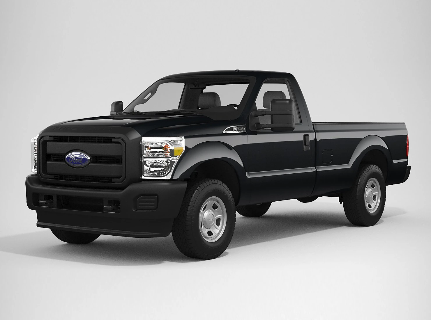 Super Duty 2016 F250 XL Regular Cab 3D Model .c4d .max .obj .3ds .fbx .stl .blend
