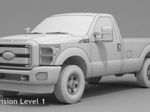 Super Duty 2016 F250 XL Regular Cab Model 3D