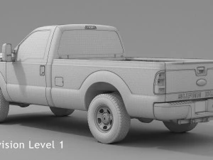 Super Duty 2016 F250 XL Regular Cab 3D Model