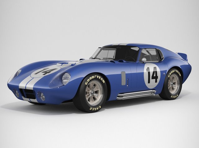 shelby daytona cobra 1964 3D Модель .c4d .max .obj .3ds .fbx .stl .blend 