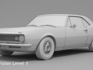 chevrolet camaro 1967 Modello 3D